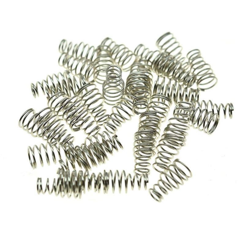 KAISH Pack of 50 Metric Thread M3 Single Coil Pickup Mounting Screws and Springs 3x21.5mm for ST Strat/Tele Nickel - Image 4